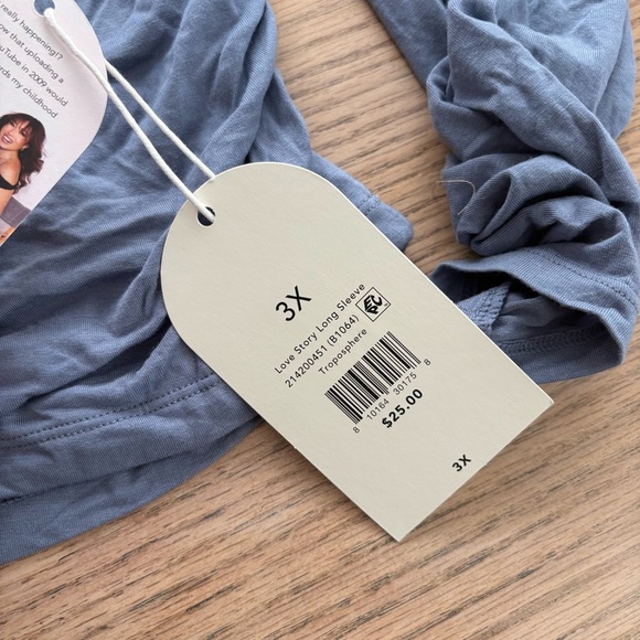 Chic Sky Blue Long Sleeve Blouse - Picture 7 of 8